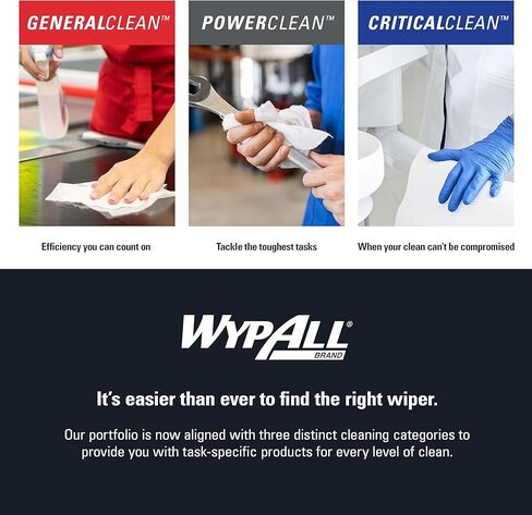 WypAll® CriticalClean™ Heavy Duty Foodservice Cloths (05925), Quarterfold Towels, White (300 Sheets/Box, 1 Box/Case, 300 Sheets/Case) in Saudi Arabia