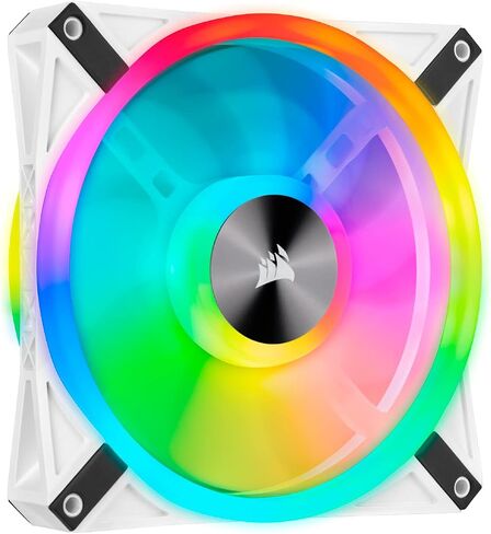 Corsair QL Series, Ql120 RGB, 120mm RGB LED Fan, Single Pack - Black, 4.72 x 4.72 x 0.98 inches in Kuwait