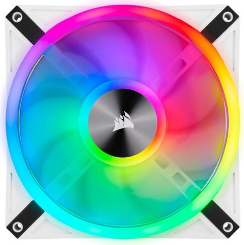 Corsair QL Series, Ql120 RGB, 120mm RGB LED Fan, Single Pack - Black, 4.72 x 4.72 x 0.98 inches in Kuwait