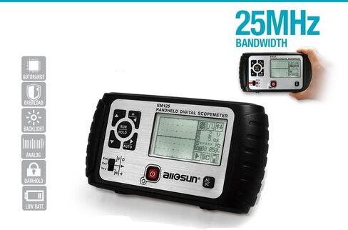 allsun 2 in 1 Handheld Oscilloscope Multimeter Portable Digital Automotive Storage Lab Scope with 1 Channel 25MHz LED Backlit,AC/DC Voltage Ohm Tester in Saudi Arabia