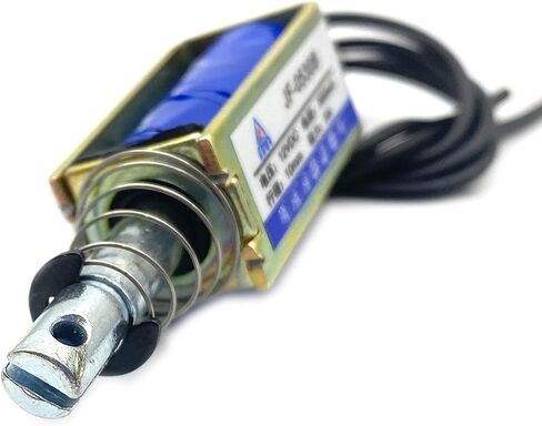 كيويولت تيار مستمر 12 فولت JF-0530B 300mA 5N/10 ملم دفع نوع سحب الإطار المغناطيس الكهربائي الحفاظ على القوة 5N السفر 10 ملم الملف اللولبي الخطي in Saudi Arabia