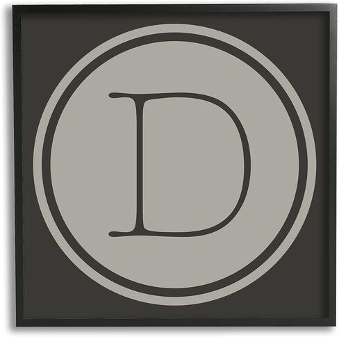 Stupell Industries Modern D Initial Elevator Key Circular Shape Framed Wall Art in Saudi Arabia