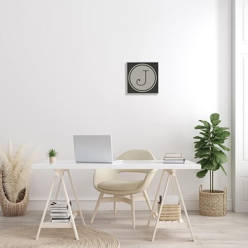Stupell Industries Modern J Initial Round Elevator Key Shape Framed Wall Art in Saudi Arabia