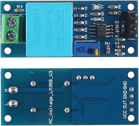 ALMOCN 6pcs 5-30V ZMPT101B Voltage Transformer Module, Single Phase Active Output AC Voltage Sensor Board Power Supply Voltage for Household Appliances in Saudi Arabia