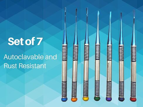 مصاعد الجذر الصغيرة التقريبية المصاعد الفاخرة PDL مصاعد الجذر 7 قطعة أدوات طب الأسنان in Kuwait