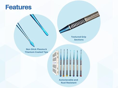 مصاعد الجذر الصغيرة التقريبية المصاعد الفاخرة PDL مصاعد الجذر 7 قطعة أدوات طب الأسنان in Kuwait