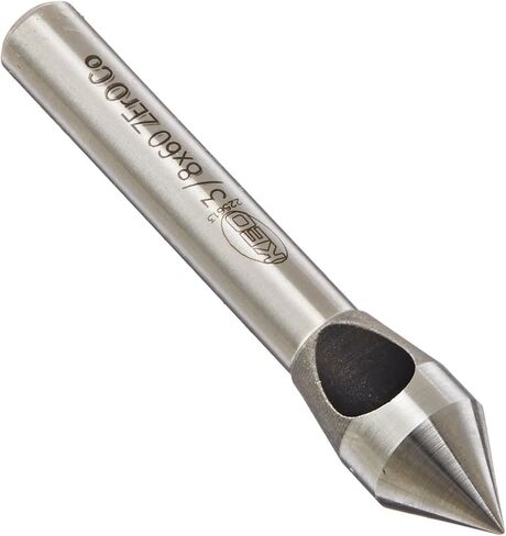 KEO 53501 Cobalt Steel Single-End Countersink, Uncoated (Bright) Finish, 60 Degree Point Angle, Round Shank, 1/4" Shank Diameter, 3/8" Body Diameter in Kuwait