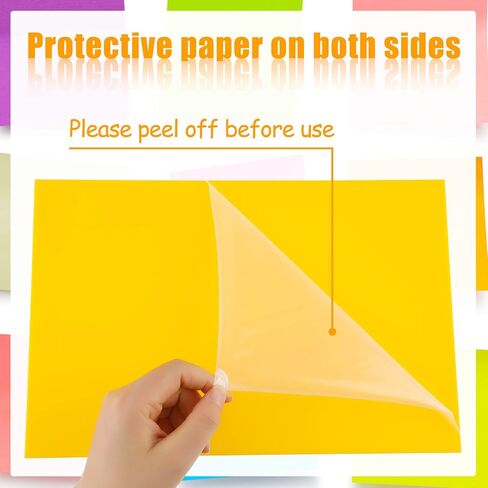 6 Pcs Colored Cast Acrylic Sheet 8 x 12 Inch Non Transparent Acrylic Panel 1/13 Inch Thick Acrylic Glass Sheet DIY Materials for Sign Home Decor Handcraft Painting Photography DIY Display Projects in Kuwait