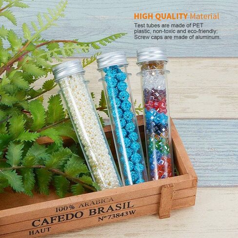Test Tubes, YGDZ 25pcs Clear Plastic Test Tubes with Caps, 25x140mm(40ml), Large Tubes for Birthday Goodie Bags, Bath Salt, Halloween Party Decoration, Candy Storage Containers in Saudi Arabia
