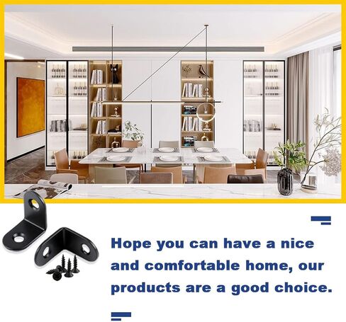 Corner Braces, Right Angle Bracket L Black Braces Bracket for Shelf with Screws in Kuwait