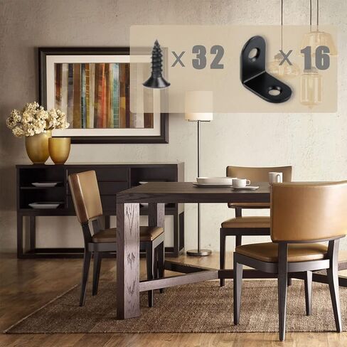 Corner Braces, Right Angle Bracket L Black Braces Bracket for Shelf with Screws in Kuwait