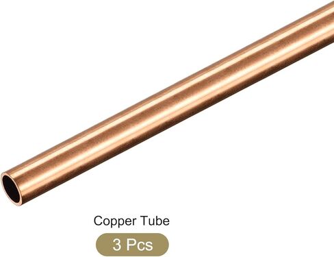 METALLIXITY Copper Tube (5.5mm OD x 0.5mm Wall T x 300mm L) 3Pcs, Straight Tubing - for Home Furnishing, Machinery, DIY Handicraft in Saudi Arabia