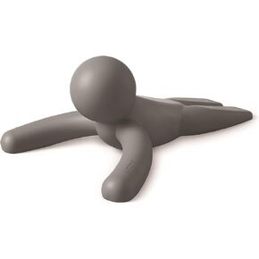 Umbra Buddy Door Stop, Heavy-Duty and Flexible, Soft-Touch Finish, Protects Your Floors, Grey