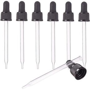PH PandaHall Set of 12, Glass Eye Droppers for Essential Oil 30ml (1 Ounce) Pressure Rotating Cover Oil Droppers Pipettes Roller Tops for Essential Oil Bottles in Saudi Arabia
