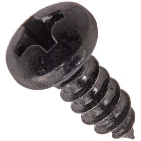 Small Parts-0606 Steel Sheet Metal Screw, Black Zinc Plated Finish, Pan Head, Phillips Drive, Type AB, #6-20 Thread Size, 3/8" Length (Pack of 100) in Saudi Arabia