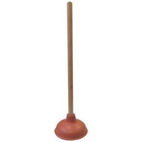 GuroBust GB1976 Heavy Duty Force Cup Rubber Toilet Plunger with a Long Wooden Handle to Fix Clogged Toilets and Drains 18" in Kuwait
