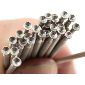 ILOVETOOL Diamond Grinding Bits 10mm Q Needle Concave Needle Grinding Bits Jade Carving Tools Pack of 20Pcs