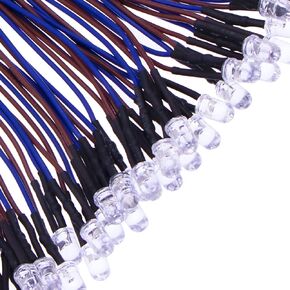35pcs Prewired Yellow Led Diodes, Ultra-Bright 12V Prewired 5mm LED Diodes with Built-in Resistor for DIY Projects, Arduino, Raspberry Pi, and Hobby Electronics