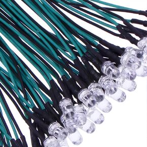 35pcs Prewired Yellow Led Diodes, Ultra-Bright 12V Prewired 5mm LED Diodes with Built-in Resistor for DIY Projects, Arduino, Raspberry Pi, and Hobby Electronics in Kuwait