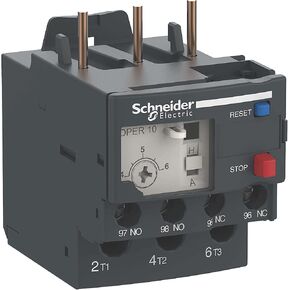 Schneider Electric DPER10 Easy TeSys Thermal Overload Relay with Manual/Automatic Reset, Screw Clamp Terminals | Used with Air Conditioner, Heat Pump, HVAC, AC Compressor and More, 4-6Amps