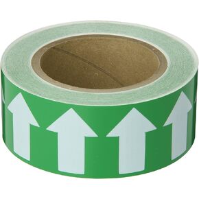 Brady 91421 2" العرض،90' الطول،B-946 فينيل عالي الأداء، أبيض على شريط سهم أخضر اللون in Kuwait