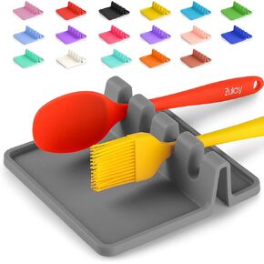 Zulay Kitchen Silicone Utensil Rest - BPA-Free, Durable Spoon Rest with Drip Pad - Heat-Resistant Spoon Rest for Stove Top - Spoon Rest for Kitchen Counter - Kitchen Gadgets & Kitchen Utensils Holder in Saudi Arabia