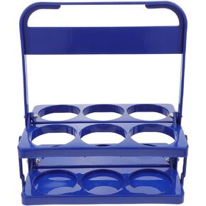 DOITOOL Foldable Plastic Drink Carrier for, Beverage Holder, Reusable Cup Holder Carrier with Handle, Drink Holder and Take Out Cup Carrier for (Blue)