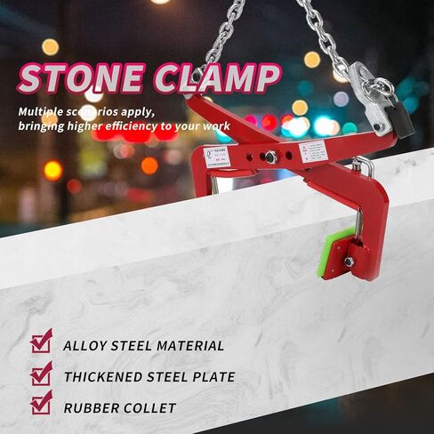 مشابك رفع 325 كغم (716 باوند)، كماشة رفع عمودية من الستيل للالواح الزجاجية/الصفائح المعدنية/جزيرة الجرانيت، مشبك حجر على جانب الطريق in Kuwait