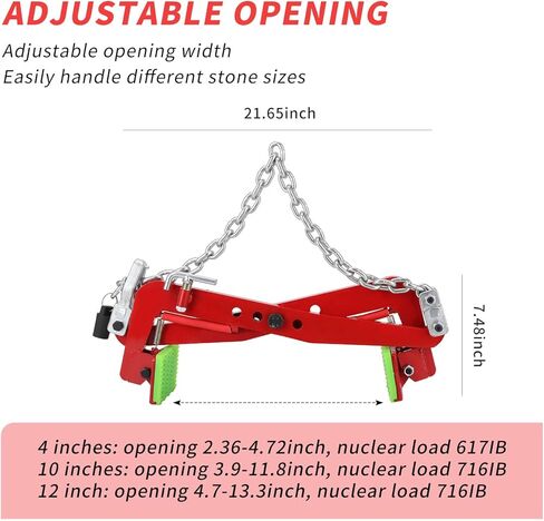 مشابك رفع 325 كغم (716 باوند)، كماشة رفع عمودية من الستيل للالواح الزجاجية/الصفائح المعدنية/جزيرة الجرانيت، مشبك حجر على جانب الطريق in Kuwait