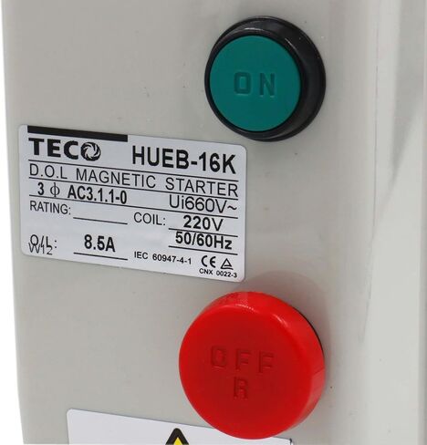 Baomain مشغل مغناطيسي HUEB-16K AC 220V لفائف 5.5-8.5A 3-Pole زر التحكم في المحرك in Saudi Arabia