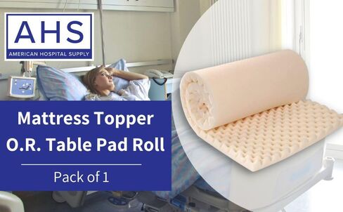 AMERICAN HOSPITAL SUPPLY AHS موضع إسفنجي مستطيل خفيف الوزن وناعم للبالغين | فراش توبر O.R. وسادة الطاولة | 1 كل in Kuwait