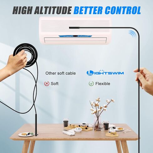 1920P Endoscope Snake Inspection Camera, Lightswim Type C Borescope, Scope Camera with 8 LED Lights for Android and iOS Smartphone, iPhone, iPad, Samsung (16.5 FT/5M) in Kuwait
