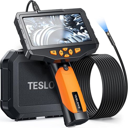 كاميرا فحص عدسة مزدوجة من تيسالونج مع شاشة LCD 4.5 بوصة، كاميرا Endoscope مع كابل مقاوم للماء بطول 5 أقدام ، بوريسكوب مع 6 مصابيح LED ، كاميرا ثعبان مع مصباح LED ، 32 جيجابايت، التوصيل والتشغيل in Saudi Arabia
