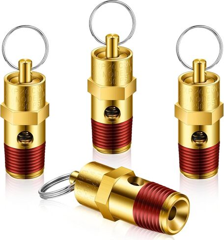 4 قطع 1/4 ''ذكر NPT ضاغط الهواء صمام تنفيس الضغط النحاس صمام الأمان ضاغط الهواء تحقق صمام (170 رطل لكل بوصة مربعة مجموعة الضغط) in Kuwait