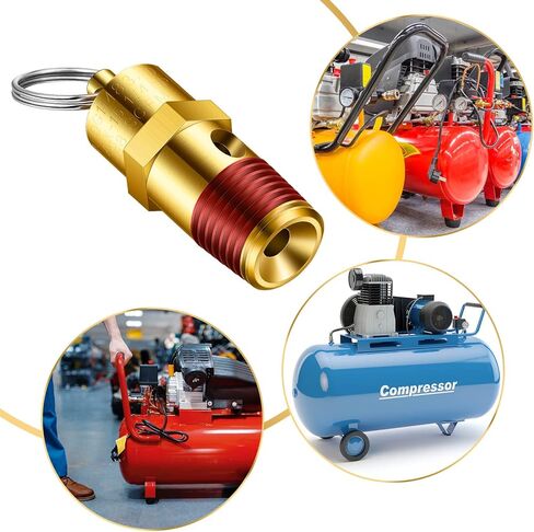 4 قطع 1/4 ''ذكر NPT ضاغط الهواء صمام تنفيس الضغط النحاس صمام الأمان ضاغط الهواء تحقق صمام (170 رطل لكل بوصة مربعة مجموعة الضغط) in Kuwait