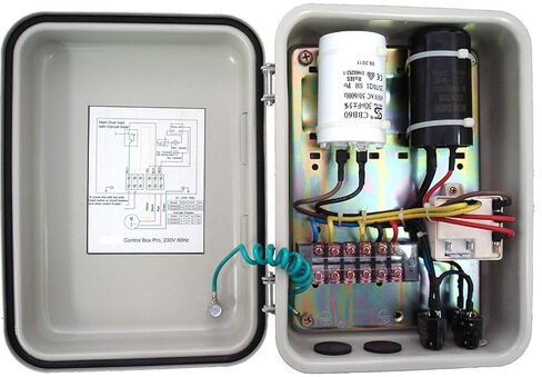 BlueNatHxRPR 59-71 MFD (uF) Motor Start Capacitor Compatible for Franklin Control Box 2801054915, CRC 2824075015 1/2 and 3/4 HP Well Pump and Others in Saudi Arabia
