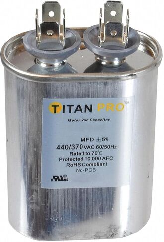 مكثف تشغيل محرك بيضاوي تيتان برو، 5 تصنيف مايكروفاراد ، 370-440 فولت تيار متردد - TOCF5 in Kuwait