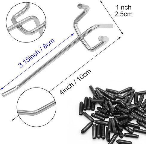 إكسسوارات Pegboard Hooks Pegboard من Scartink، مقاس 10.16 سم، مجموعة منظم Pegboard لتنظيم المرآب، وتخزين الأدوات، 50 حزمة in Kuwait