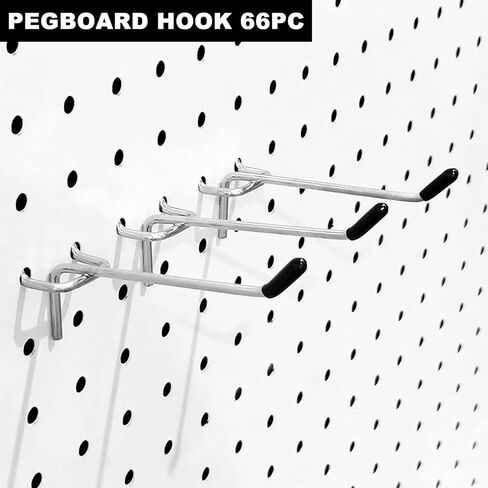 إكسسوارات Pegboard Hooks Pegboard من Scartink، مقاس 10.16 سم، مجموعة منظم Pegboard لتنظيم المرآب، وتخزين الأدوات، 50 حزمة in Kuwait