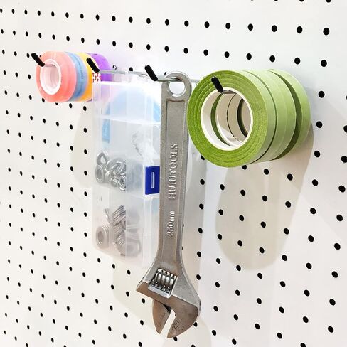 إكسسوارات Pegboard Hooks Pegboard من Scartink، مقاس 10.16 سم، مجموعة منظم Pegboard لتنظيم المرآب، وتخزين الأدوات، 50 حزمة in Kuwait