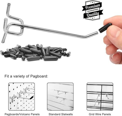 إكسسوارات Pegboard Hooks Pegboard من Scartink، مقاس 10.16 سم، مجموعة منظم Pegboard لتنظيم المرآب، وتخزين الأدوات، 50 حزمة in Kuwait