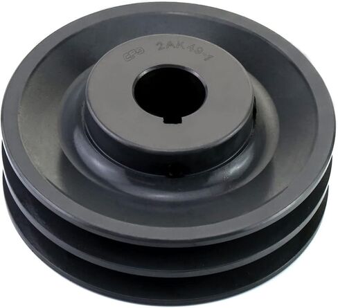 QWORK 2AK491 Double Groove Pulley/Sheave, 4.75"OD 1" Bore, AK Fixed Bore Pulley, for A, 3L & 4L (A & AX) V-Belts, Cast Iron in Saudi Arabia