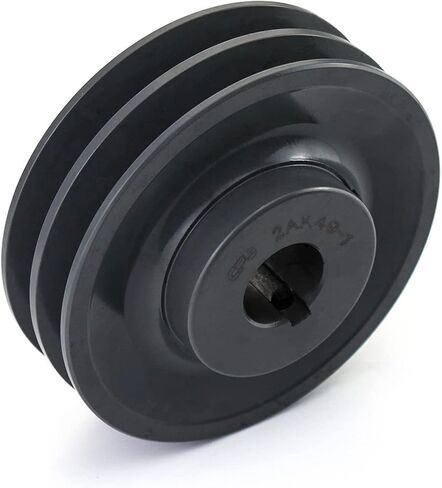 QWORK 2AK491 Double Groove Pulley/Sheave, 4.75"OD 1" Bore, AK Fixed Bore Pulley, for A, 3L & 4L (A & AX) V-Belts, Cast Iron in Saudi Arabia