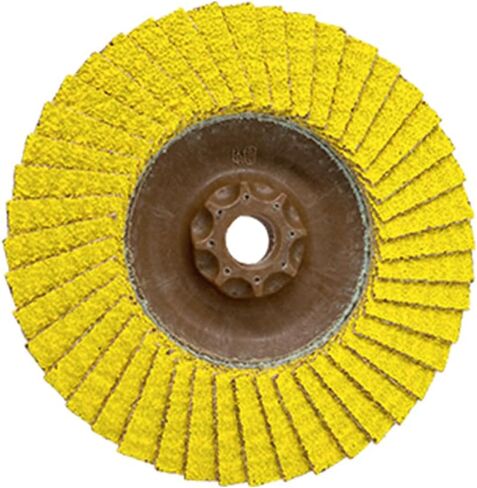 قرص رفرف قابل للتشذيب من السيراميك من CS Unitec PLANTEX SunFire، عجلة طحن هجينة صديقة للبيئة 40/60، قطر 5 بوصات، محور 5/8-11، النوع 29، صنع في ألمانيا، 10 عجلات كاشطة in Kuwait