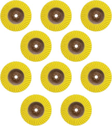 قرص رفرف قابل للتشذيب من السيراميك من CS Unitec PLANTEX SunFire، عجلة طحن هجينة صديقة للبيئة 40/60، قطر 5 بوصات، محور 5/8-11، النوع 29، صنع في ألمانيا، 10 عجلات كاشطة in Kuwait