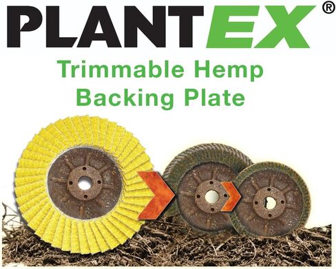 قرص رفرف قابل للتشذيب من السيراميك من CS Unitec PLANTEX SunFire، عجلة طحن هجينة صديقة للبيئة 40/60، قطر 5 بوصات، محور 5/8-11، النوع 29، صنع في ألمانيا، 10 عجلات كاشطة in Kuwait