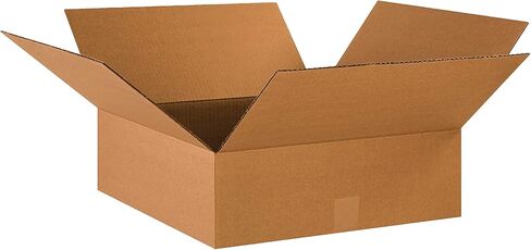 PARTNERS BRAND 18 x 18 x 6 Corrugated Cardboard Boxes, Flat 18"L x 18"W x 6"H, Pack of 20 | Shipping, Packaging, Moving, Storage Box for Home or Business, Strong Wholesale Bulk Boxes in Saudi Arabia