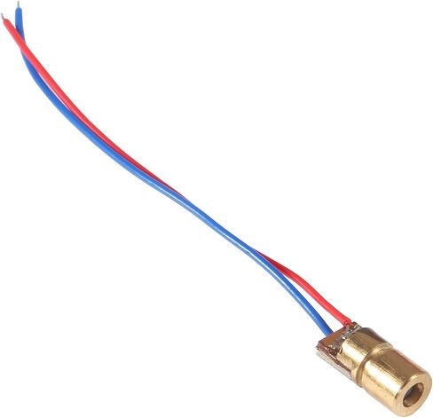 ACEIRMC 30 قطعة 5V 650nm 5mW ريد دوت ليزر رئيس أنبوب ليزر أحمر ليزر ديود مع يؤدي رئيس القطر الخارجي 6 مللي متر in Saudi Arabia