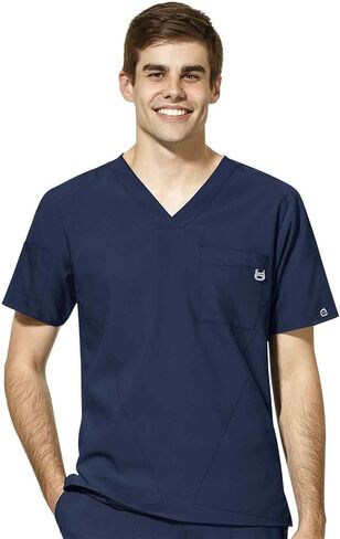 WonderWink W123 6355 Men's V-Neck Top in Kuwait