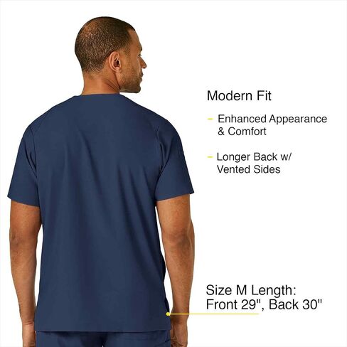 WonderWink W123 6355 Men's V-Neck Top in Kuwait